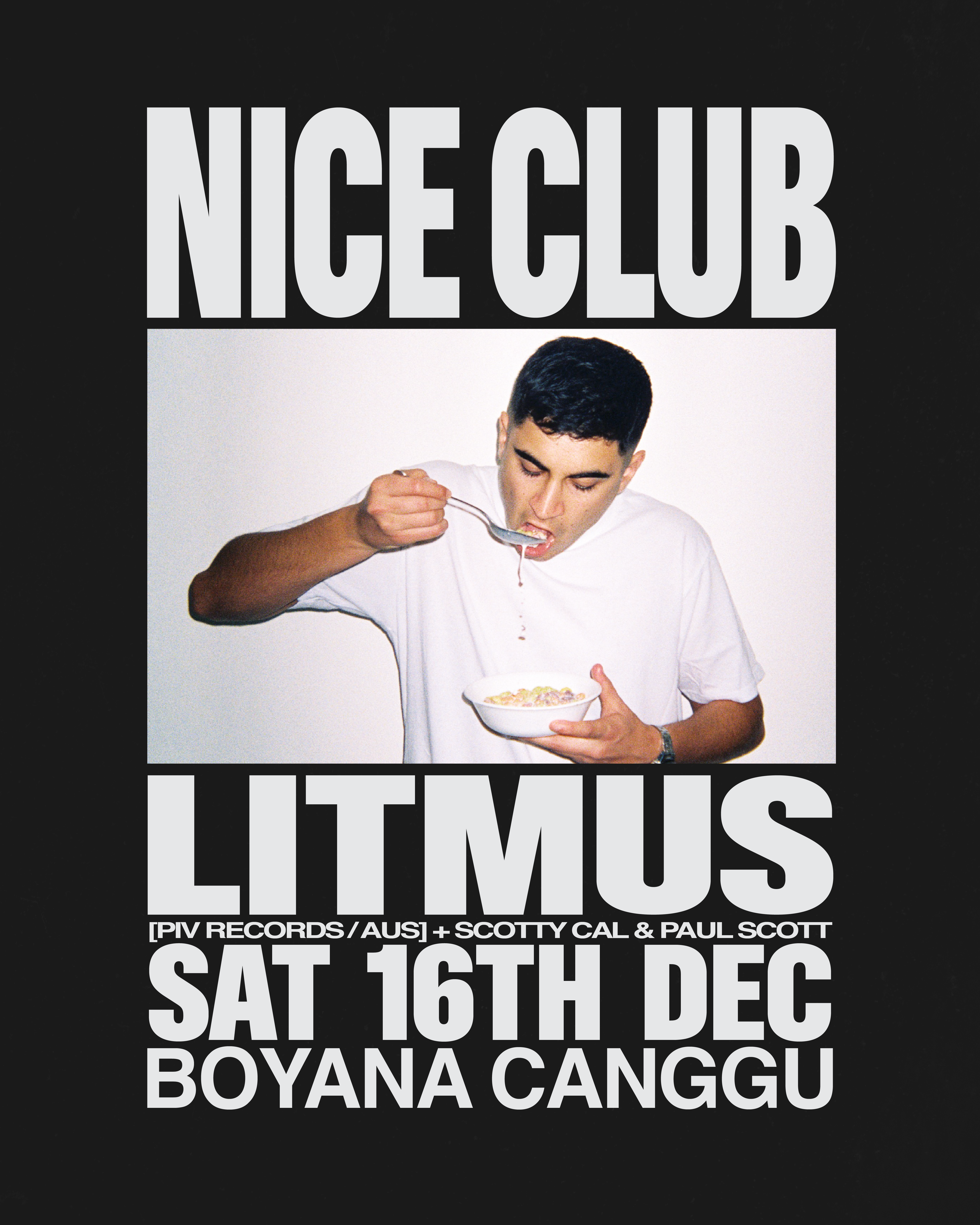 Nice Club feat. Litmus [piv/aus] - フライヤー表