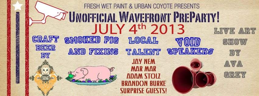 Unofficial Wavefront 4th of July Party Rooftop Party - フライヤー表