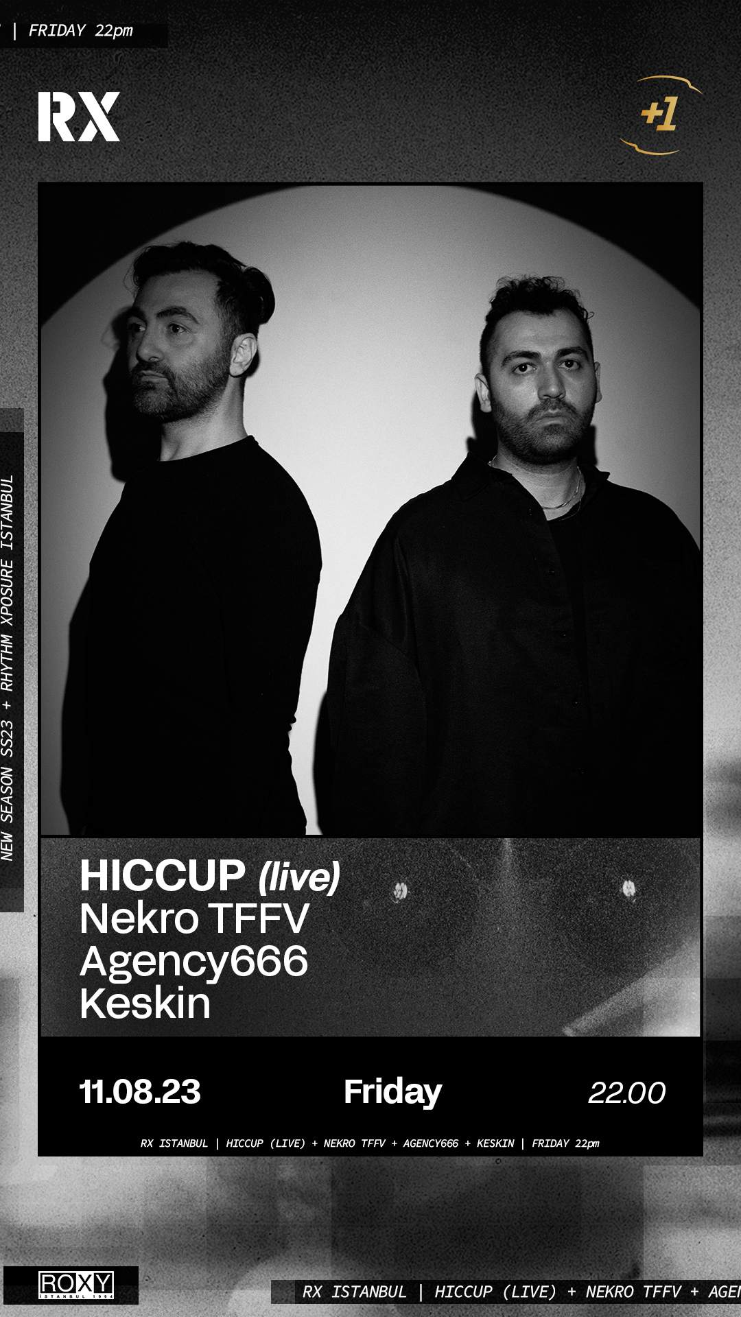 RX presents: Hiccup(live) - Página frontal