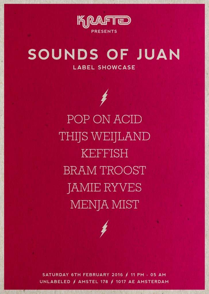 Krafted present Sounds Of Juan Label Showcase - フライヤー表