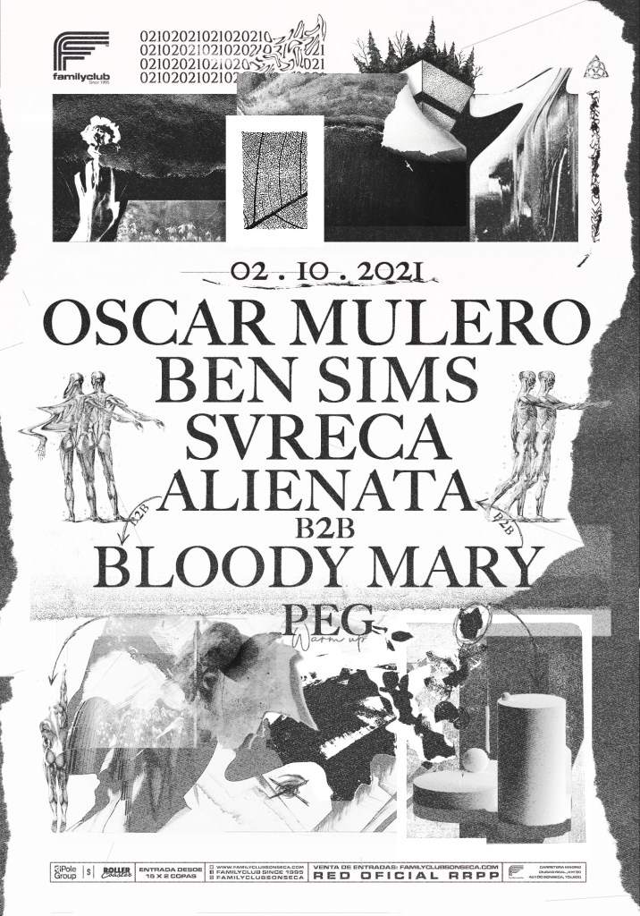 Oscar Mulero + Ben Sims + Svreca + Alienata b2b Bloody Mary + Peg + Yoikol + K Ende + Rasser - Página frontal