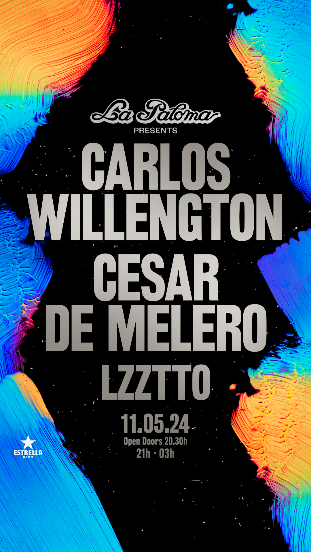La Paloma presents: Carlos Willengton + Cesar De Melero + Lzztto - Página trasera