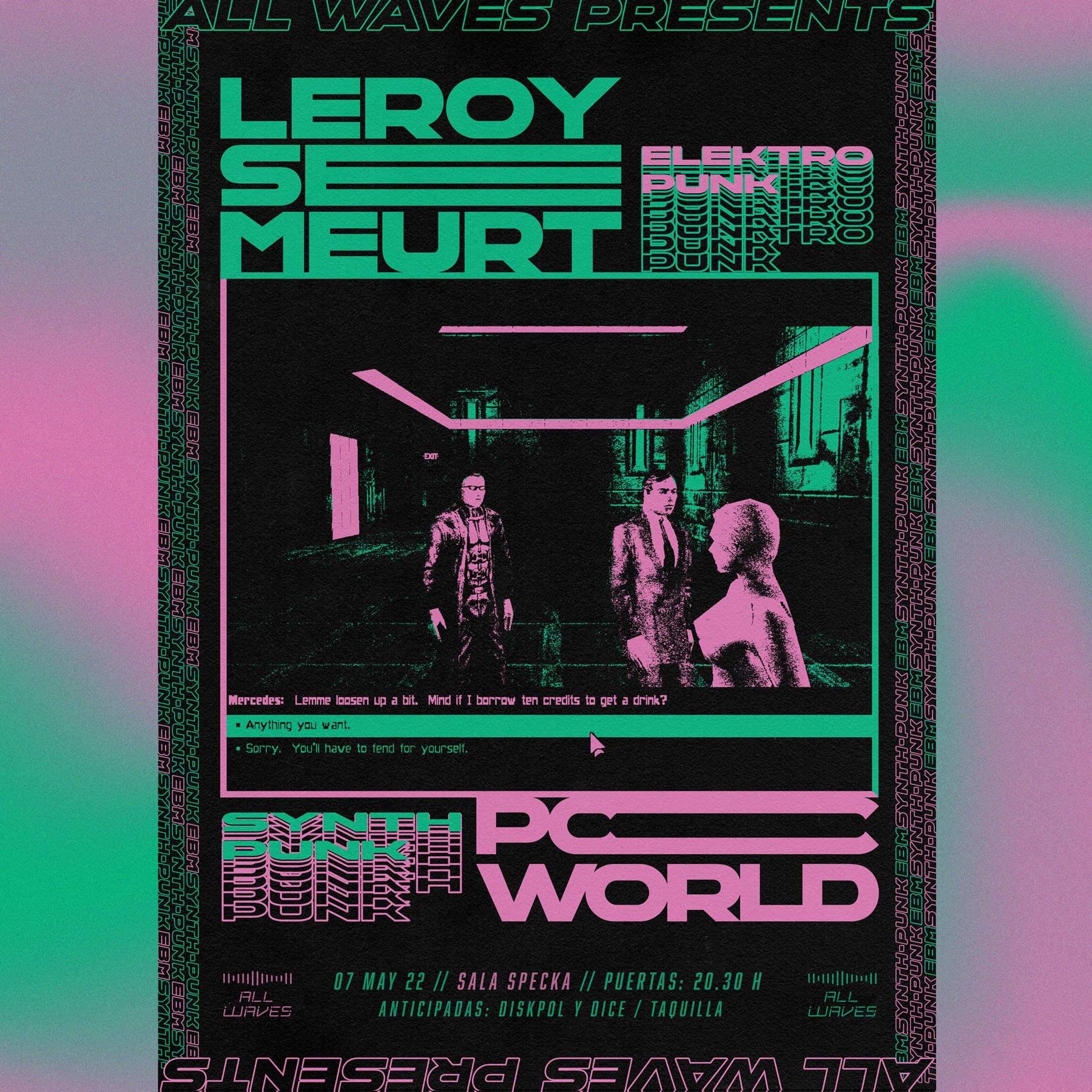 Leroy Se Meurt + PC World - フライヤー表