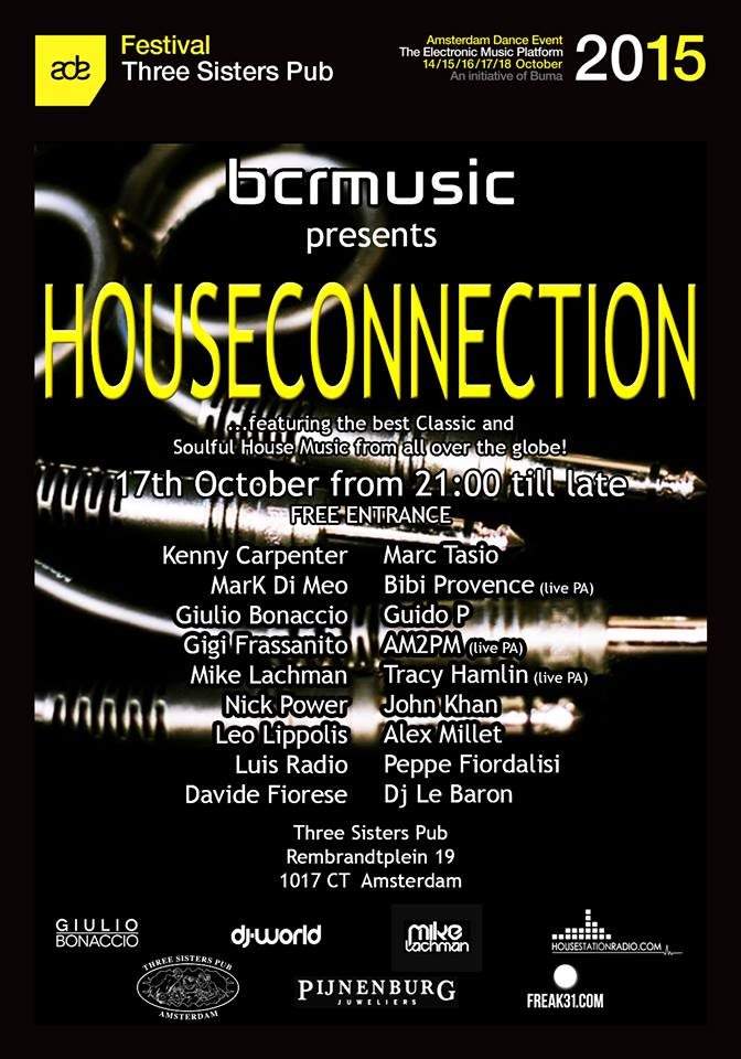 Bcr Music present Houseconnection at ADE Amsterdam - フライヤー表