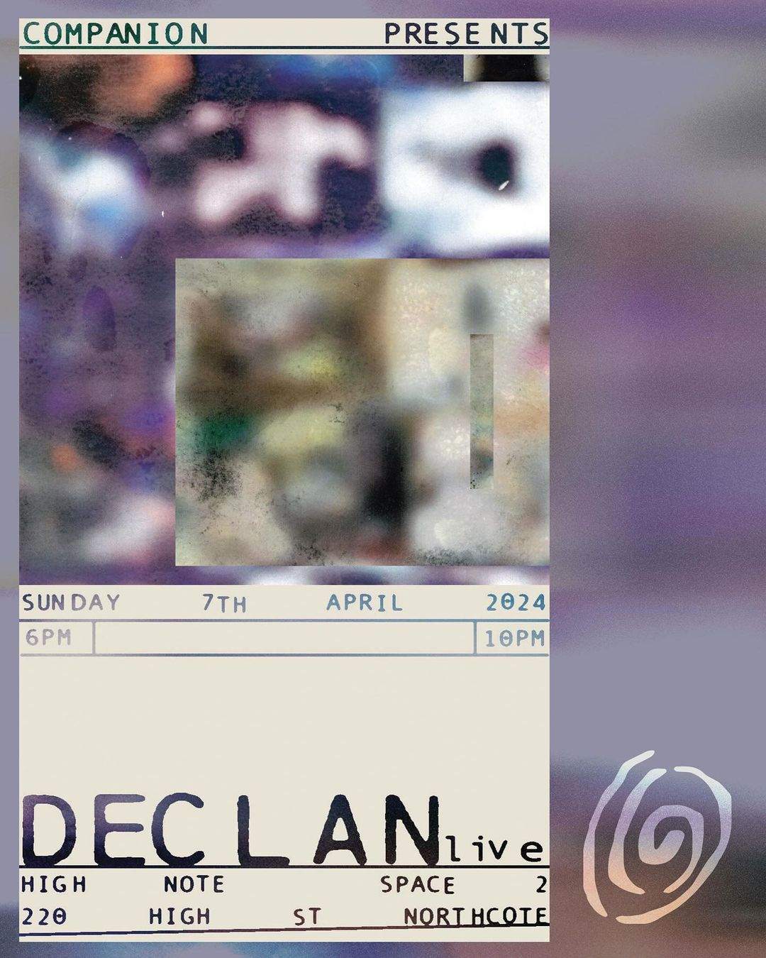 Companion pres. Declan (Live) - フライヤー表