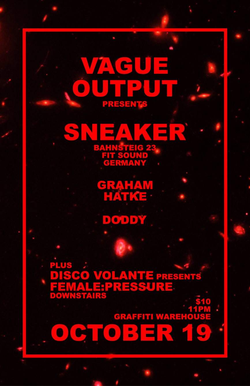 Vague Output presents Sneaker - フライヤー表