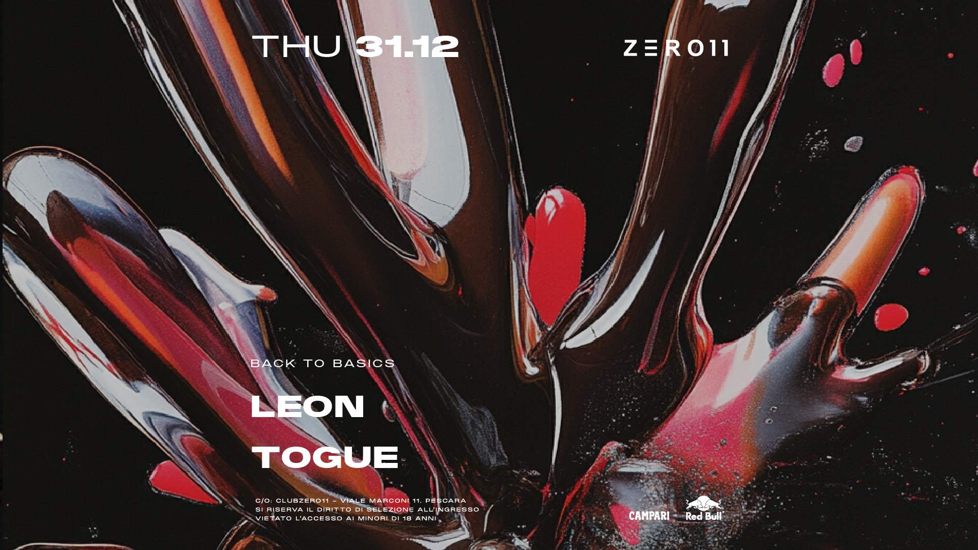 TUE 31.12 | Zero11 pres. Back To Basics NYE with Leon - Toguè at Club ...