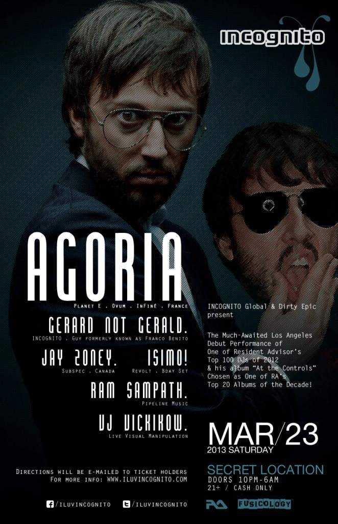 Incognito presents Agoria (4-Hour Set) - Página frontal