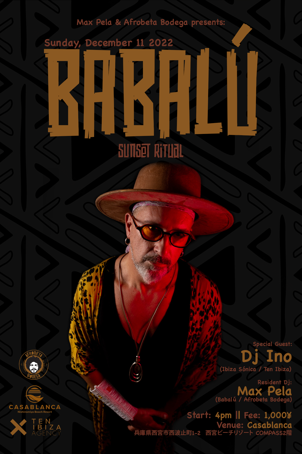 BABALÚ ft. Dj Ino (Ibiza Sonica / Ten Ibiza) - フライヤー表