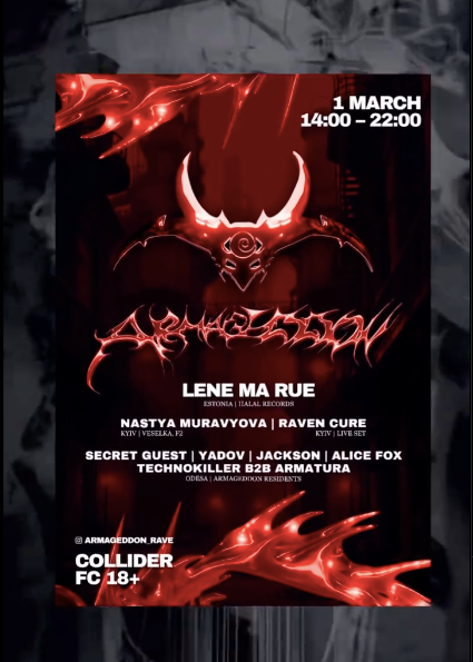 ARMAGEDDON RAVE at Collider, Kyiv