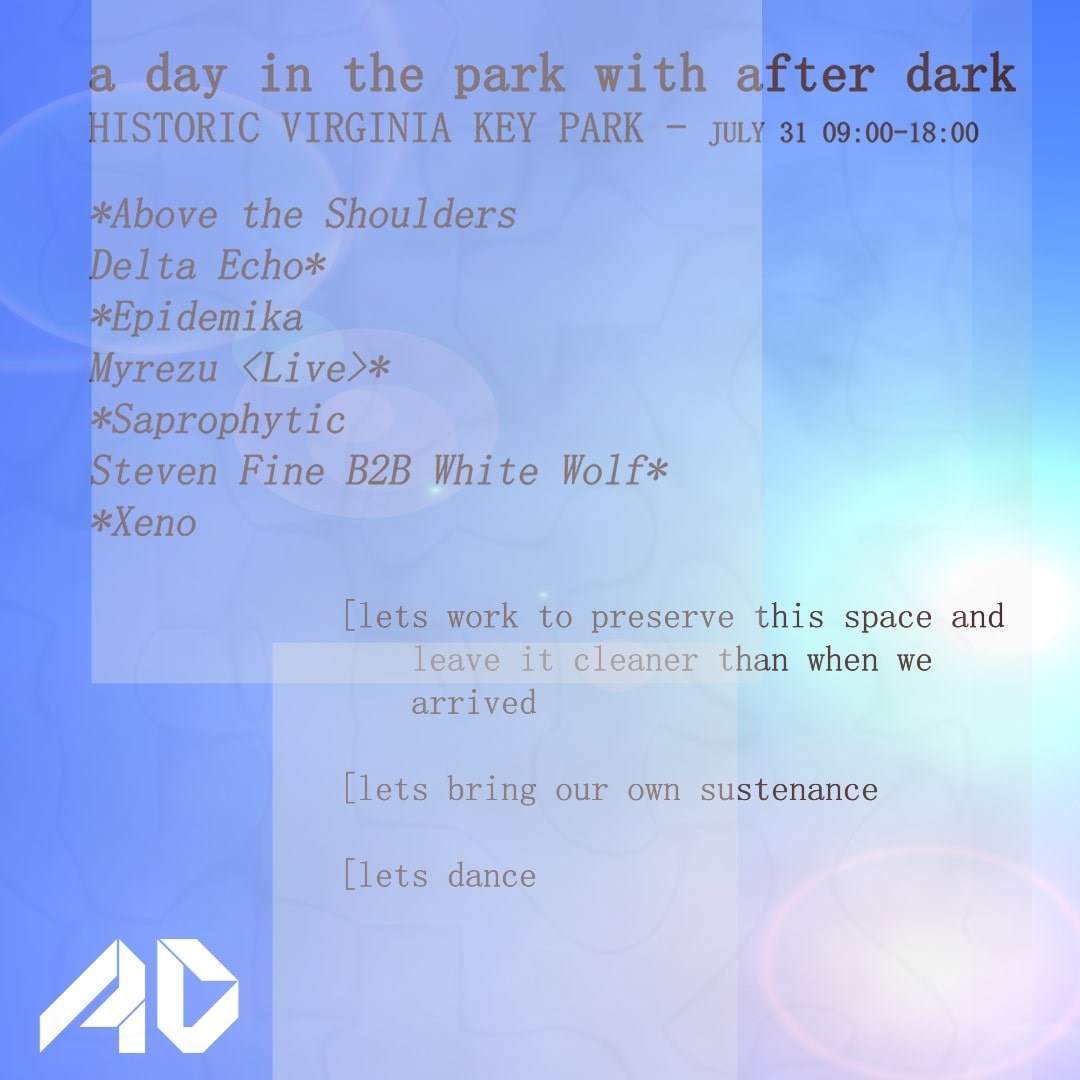 A Day In The Park with After Dark - フライヤー裏