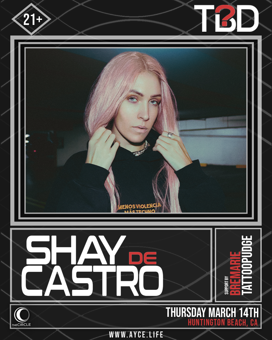 TBD presents: Shay De Castro - Página frontal