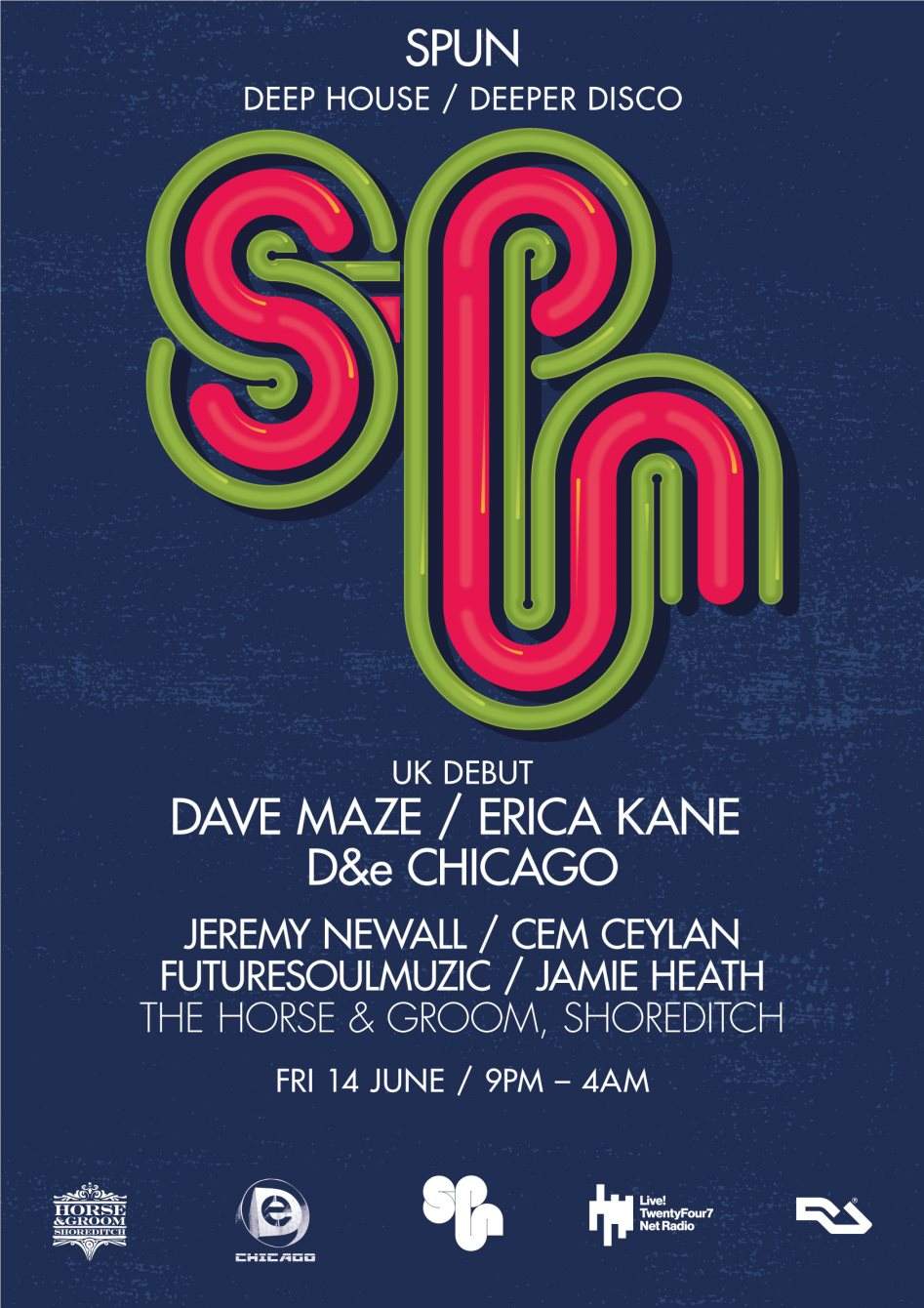 Spun presents Dave Maze & Erica Kane at The Horse & Groom, London