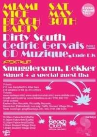 Maimi Vice Beach Party with Dirty South - フライヤー表