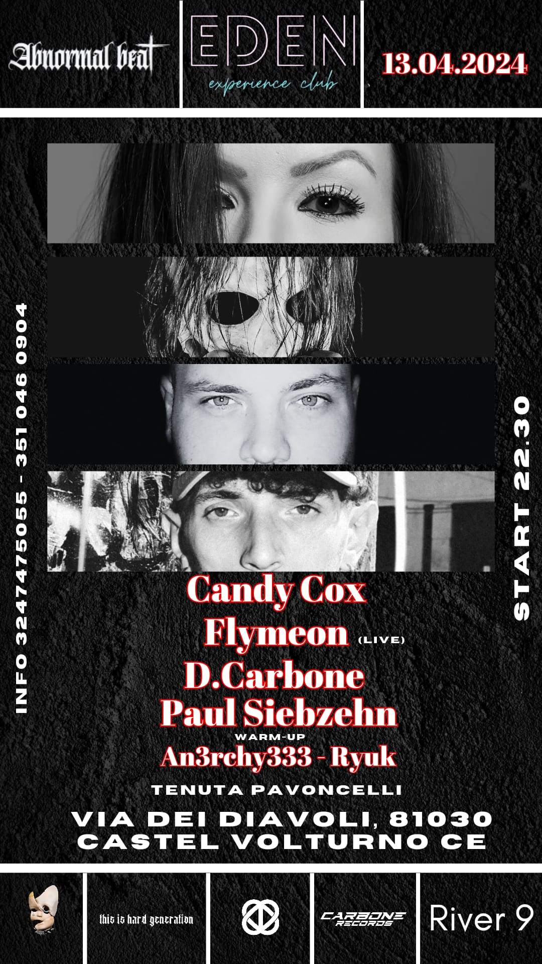 Candy Cox,Flymeon,D.CARBONE E MORE  - フライヤー表