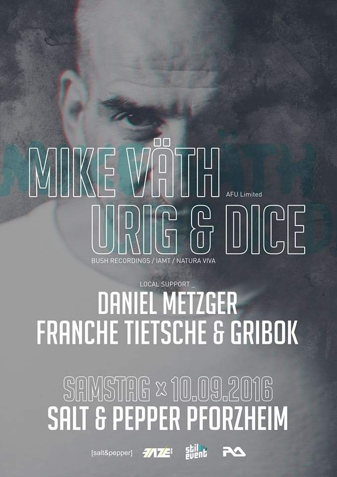 Mike Väth, Urig&dice, Daniel Metzger, Franche Tietsche & Gribok - フライヤー表