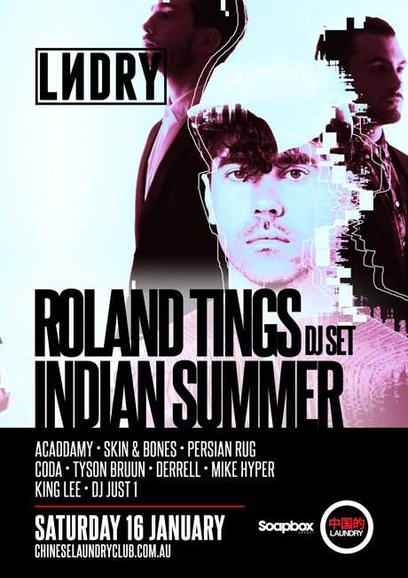 Lndry FT. Roland Tings (DJ SET) & Indian Summer - フライヤー表