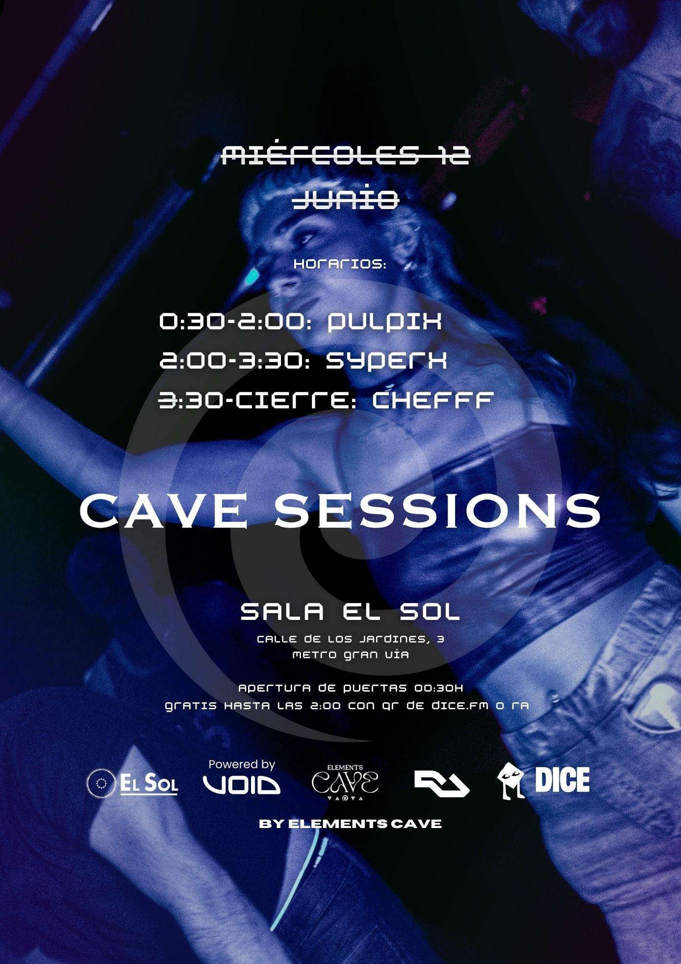 Cave Sessions by EC: Entrada gratis hasta las 2:00 con RA - フライヤー裏