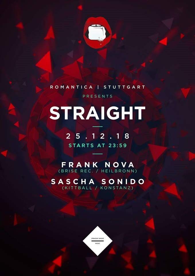 Straight Präs. Frank Nova & Sascha Sonido - フライヤー表