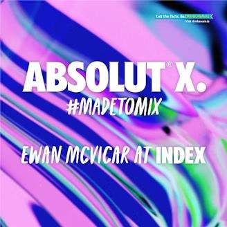 Index x Absolut Saturday: Ewan McVicar - フライヤー表