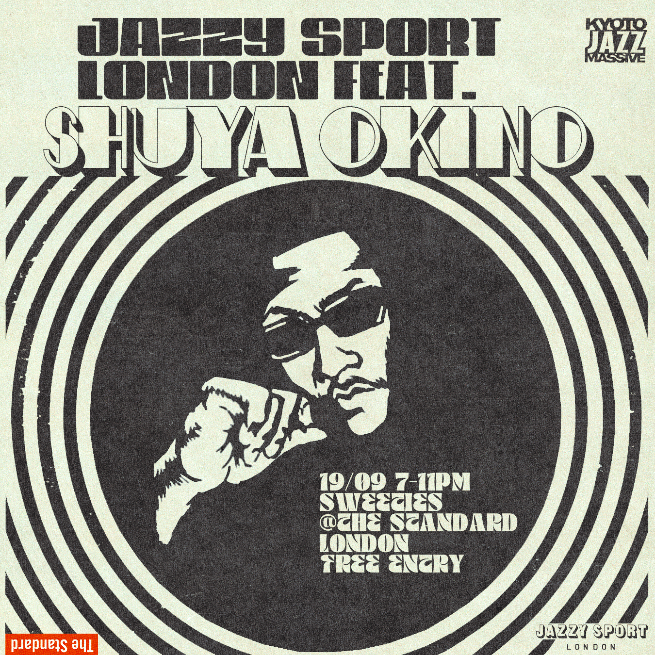 Jazzy Sport London feat. Shuya Okino - フライヤー表