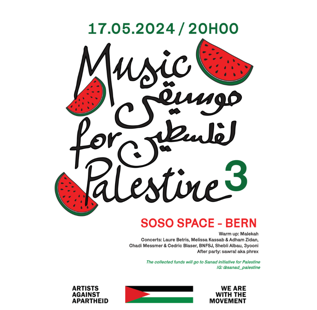 Music For Palestine 3 - フライヤー表