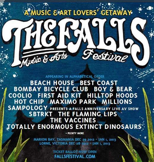 Falls Festival 2012 - Página frontal