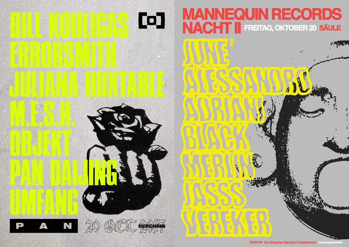 Mannequin Records Nacht II x PAN - フライヤー裏