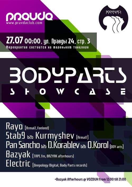 Bodyparts Showcase - フライヤー表