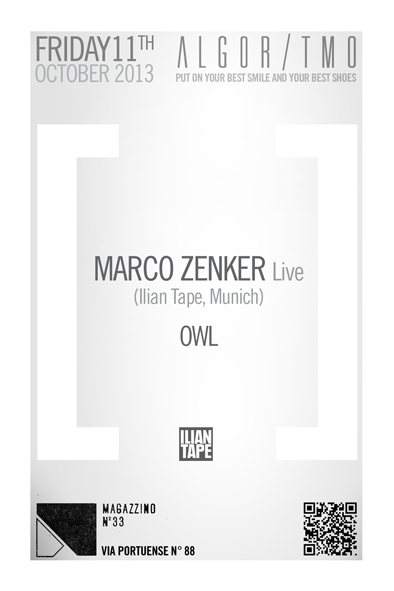 Algor/tmo with Marco Zenker Live (Ilian Tape, Munich) - Página trasera