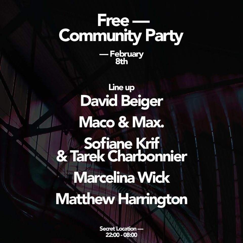 Free Community Party Chapter V - フライヤー裏