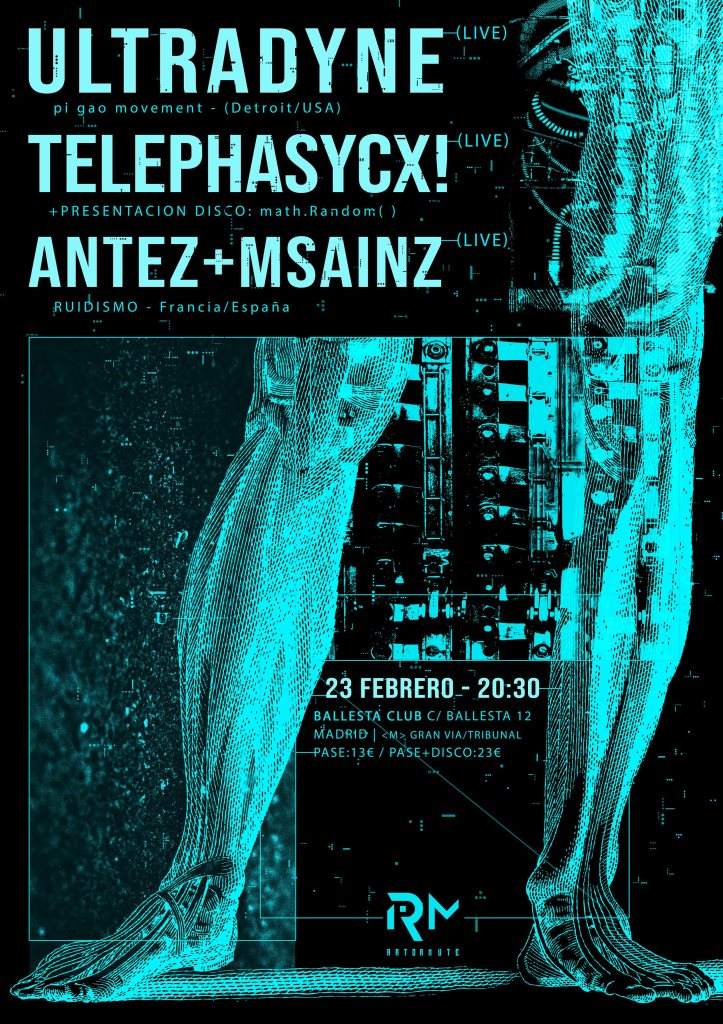 RATOR MUTE: Ultradyne (Live) Telephasycx! (Live) Antez & Marta Saínz - フライヤー表