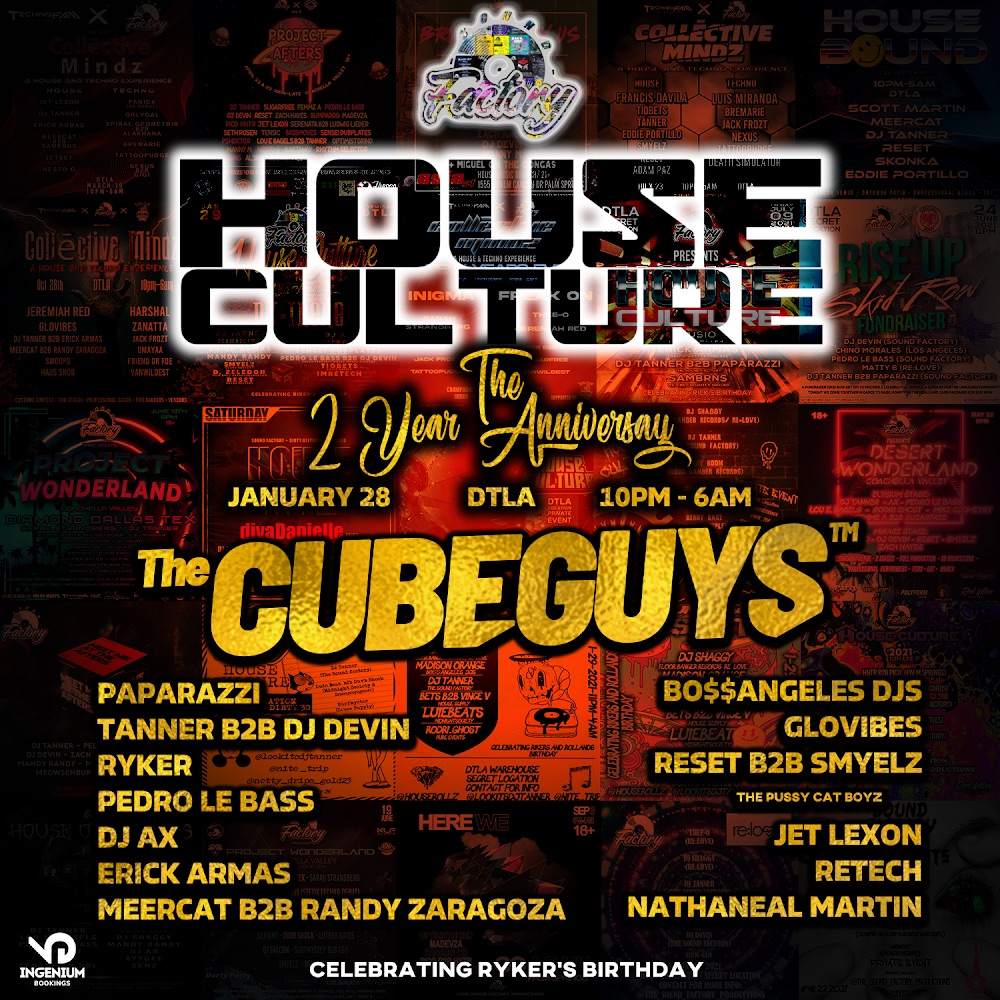 The Sound Factory 2 Year Anniversary: House Culture - フライヤー表