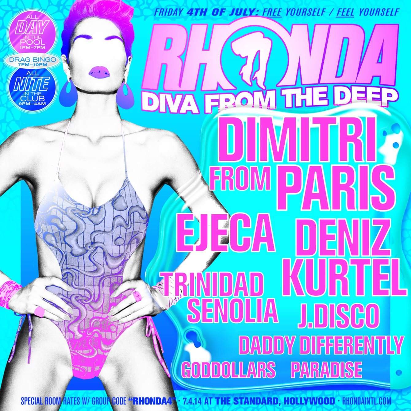 Rhonda, Diva From The Deep - Independence Day - Página trasera