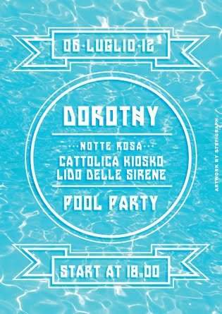 Dorothy Pool Party - Notte Rosa 2012 - フライヤー表