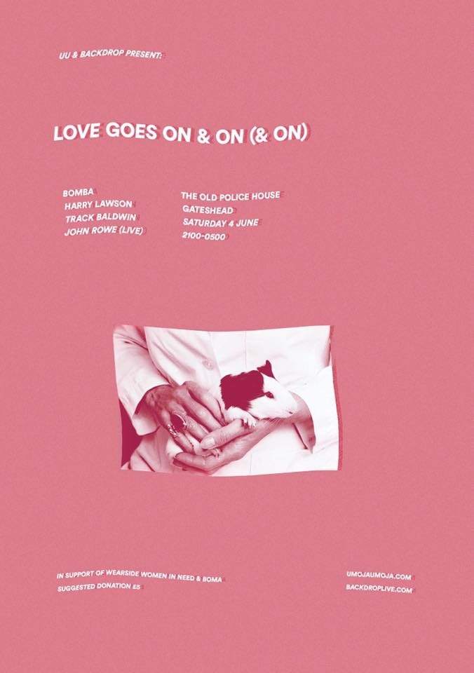 UU & Backdrop present: Love Goes On & On (& On) - フライヤー表