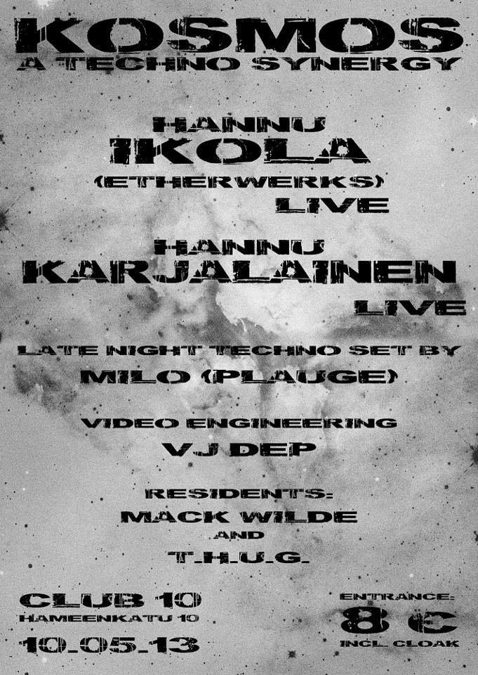 Kosmos: A Techno Synergy with Hannu Ikola- Live & Hannu Karjalainen- Live - Página frontal