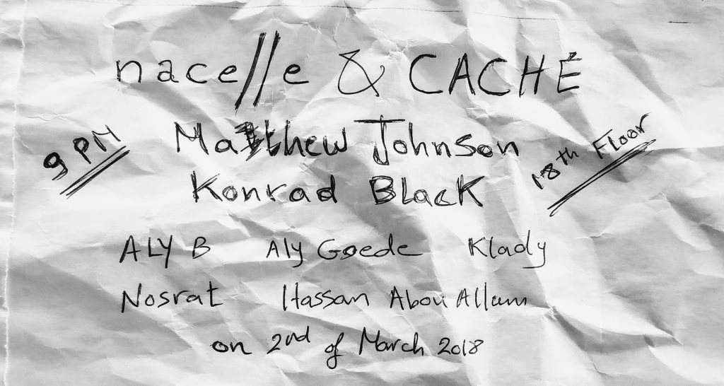 CACHÉ X Nacelle: Mathew Johnson & Konrad Black - Página frontal