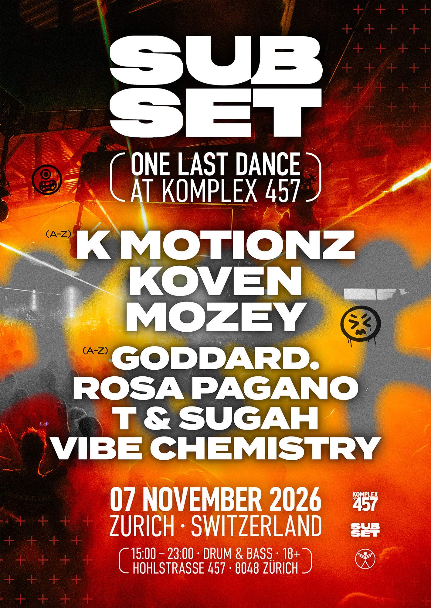 Subset – One Last Dance at TBA - Komplex 457, Zurich