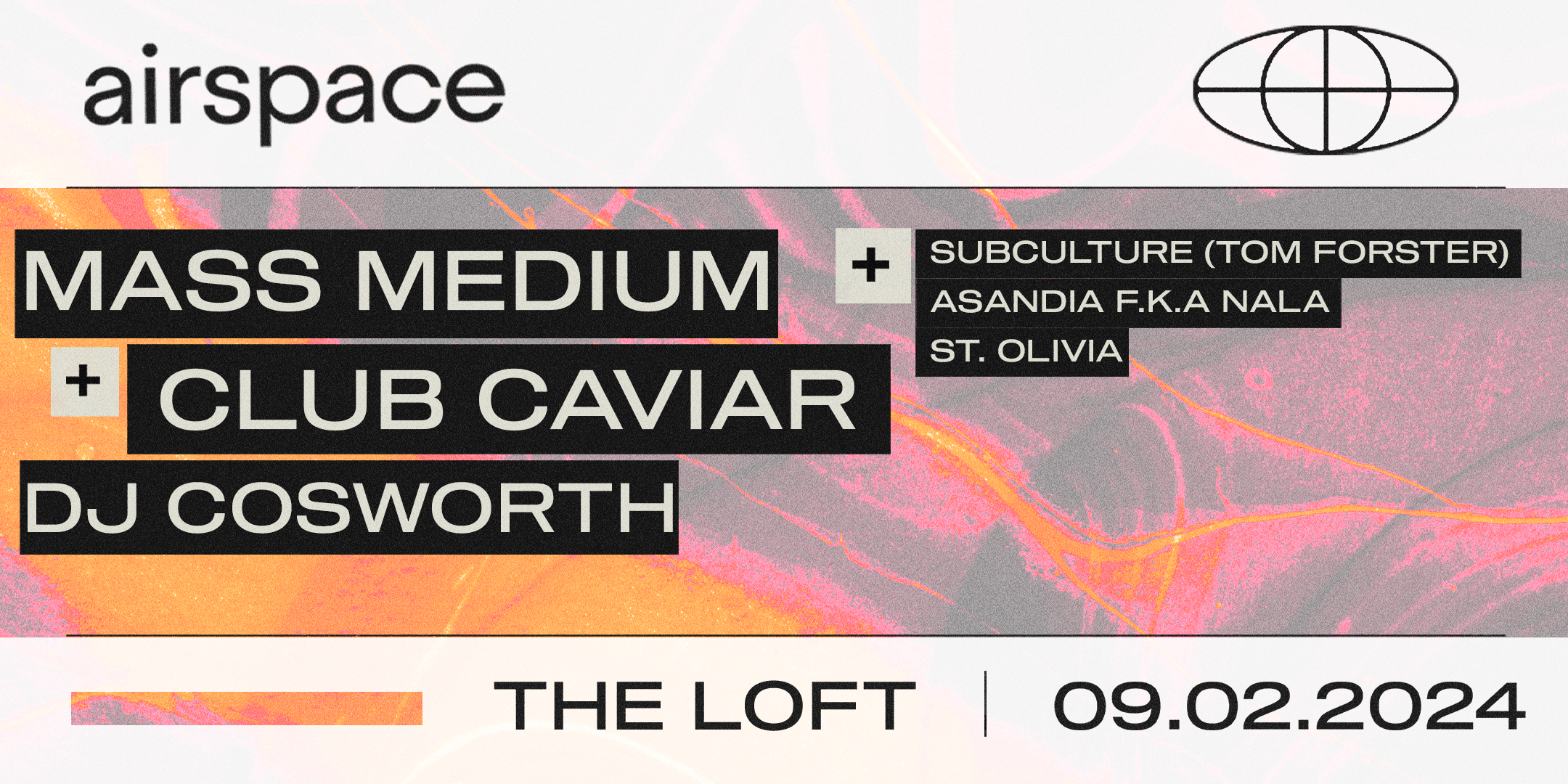 Airspace presents: Mass Medium/Club Caviar & DJ Cosworth - Página frontal