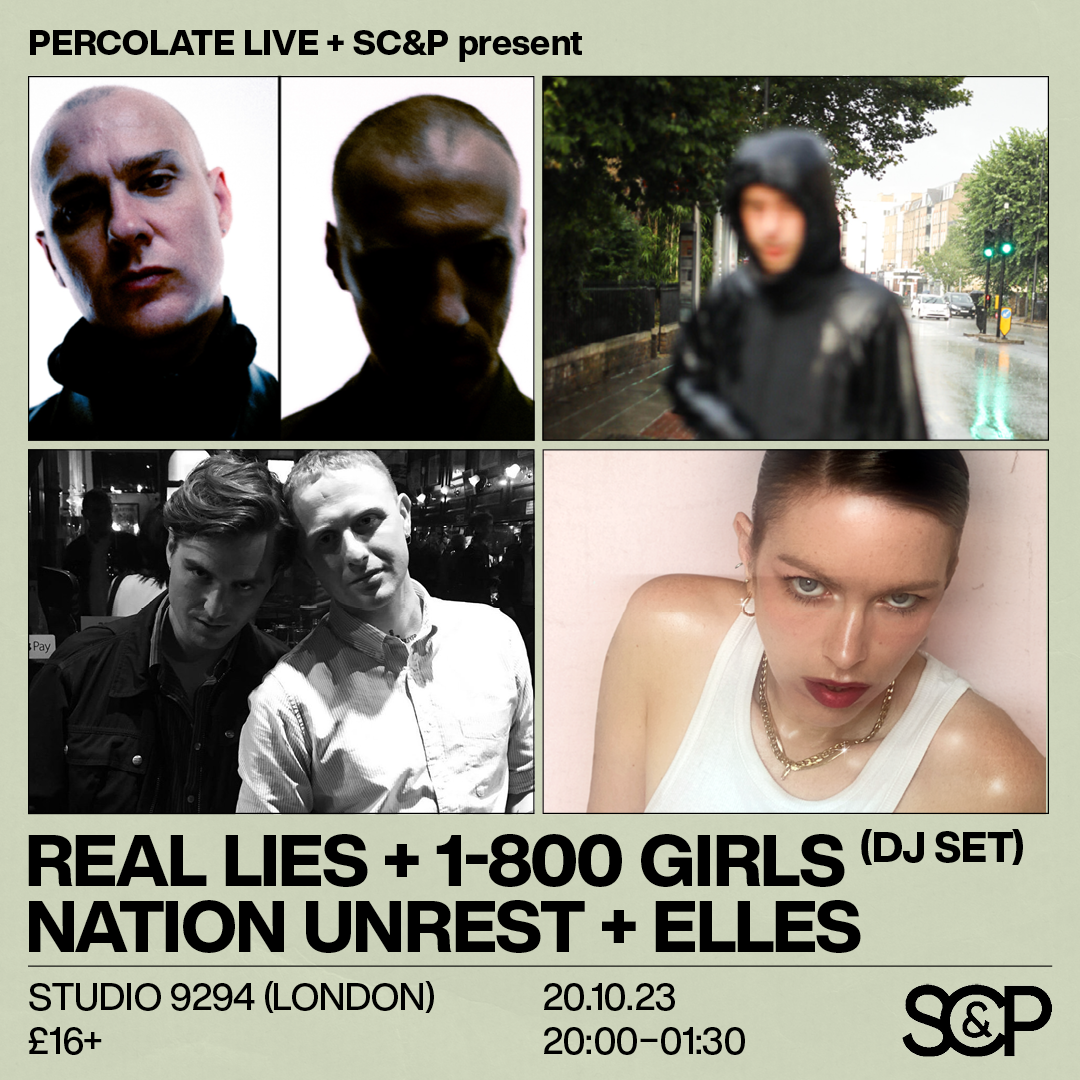 Real Lies (Live) + 1-800 GIRLS (Dj) + NATION UNREST (Live) ELLES (Live) - Página frontal
