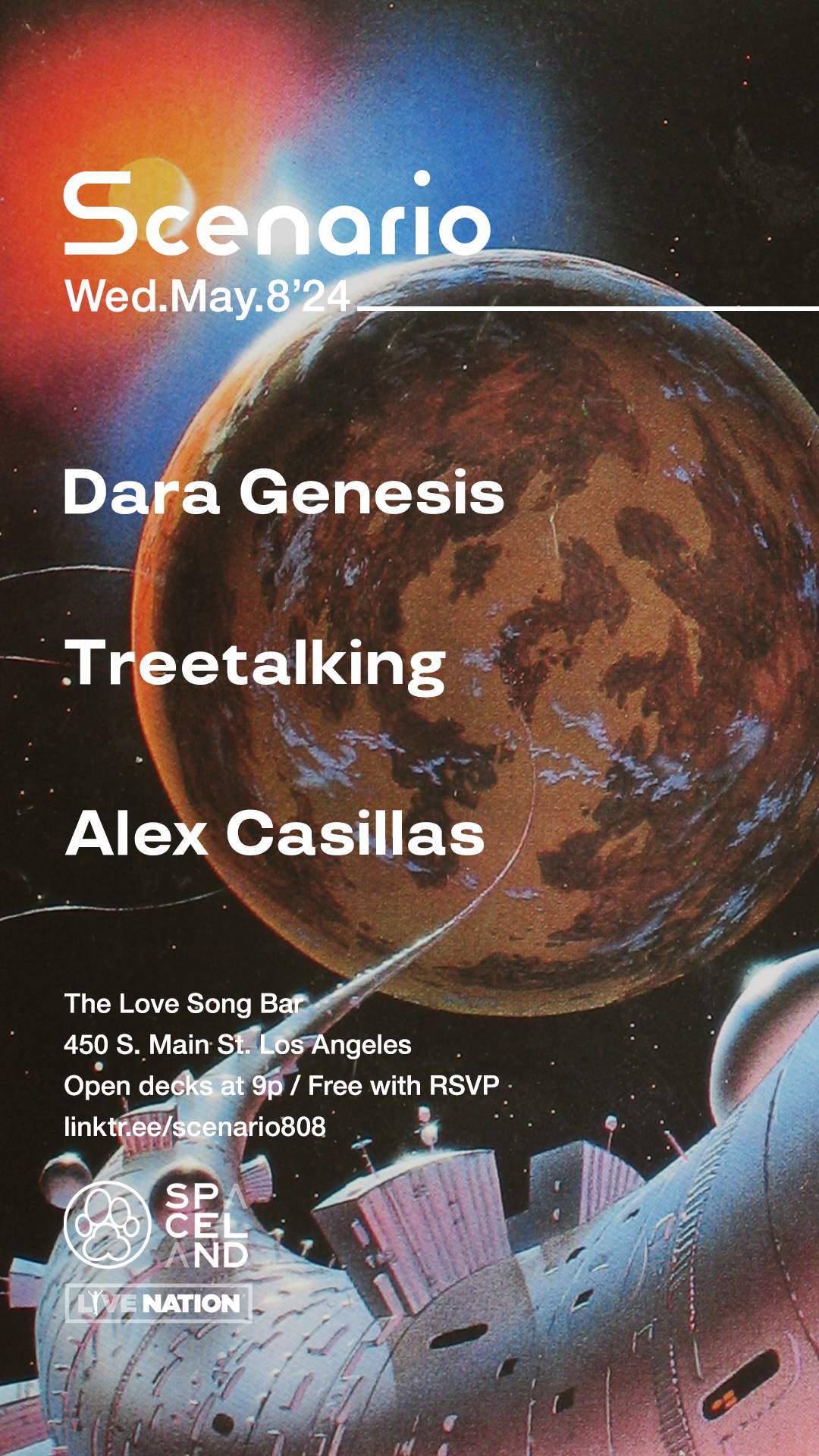 Scenario: Dara Genesis, Treetalking, Alex Casillas - フライヤー表