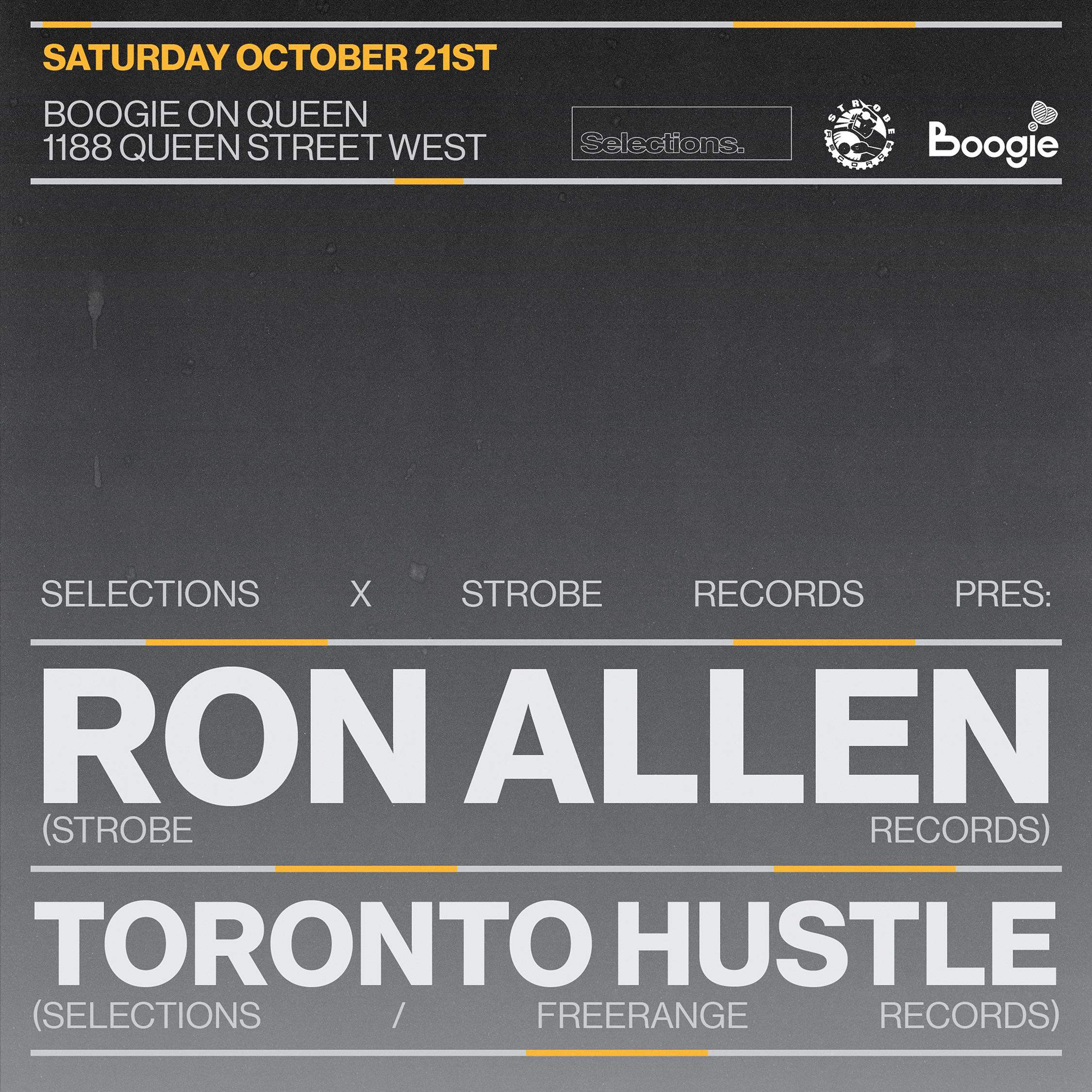 Ron Allen x Toronto Hustle Open to Close - Página frontal