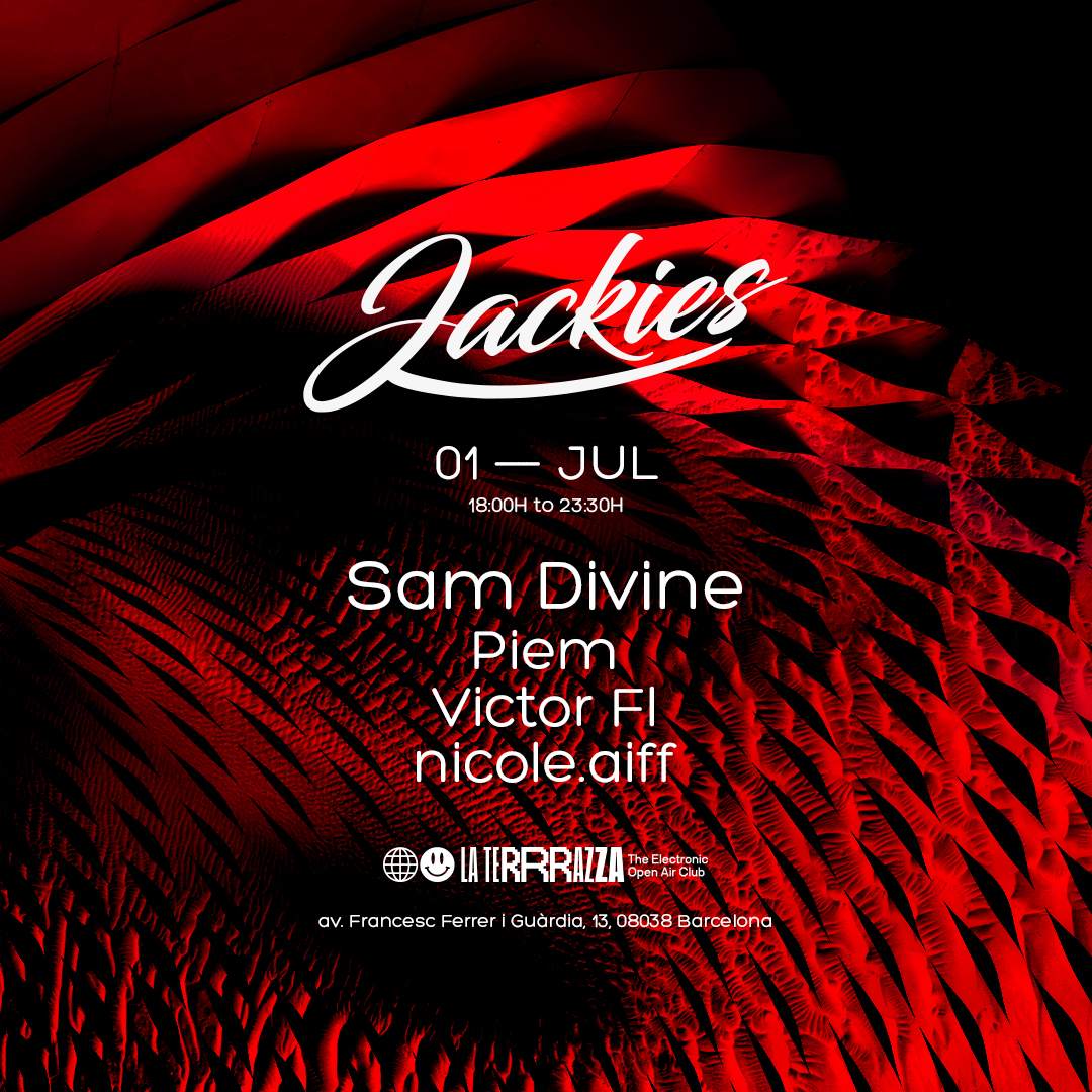 SOLD OUT* Jackies Open Air Daytime w/ Sam Divine La Terrrazza - Página trasera