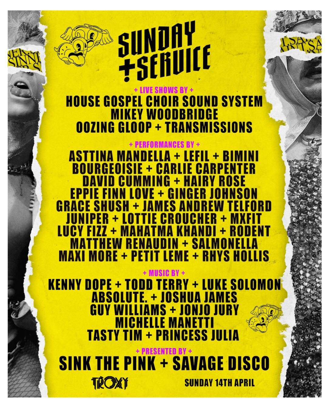 Sunday Service feat. Kenny Dope, Sink The Pink, Todd Terry and More - フライヤー表
