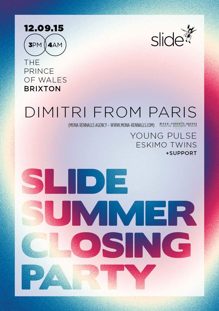 Slide Summer Closing Party with Dimitri From Paris - Página frontal