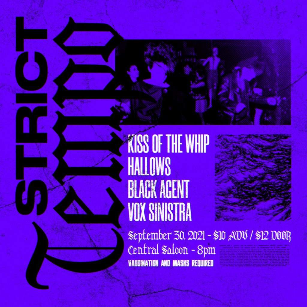 Strict Tempo with Vox Sinistra (Live): Kiss of the Whip, Hallows, Black Agent - Página frontal