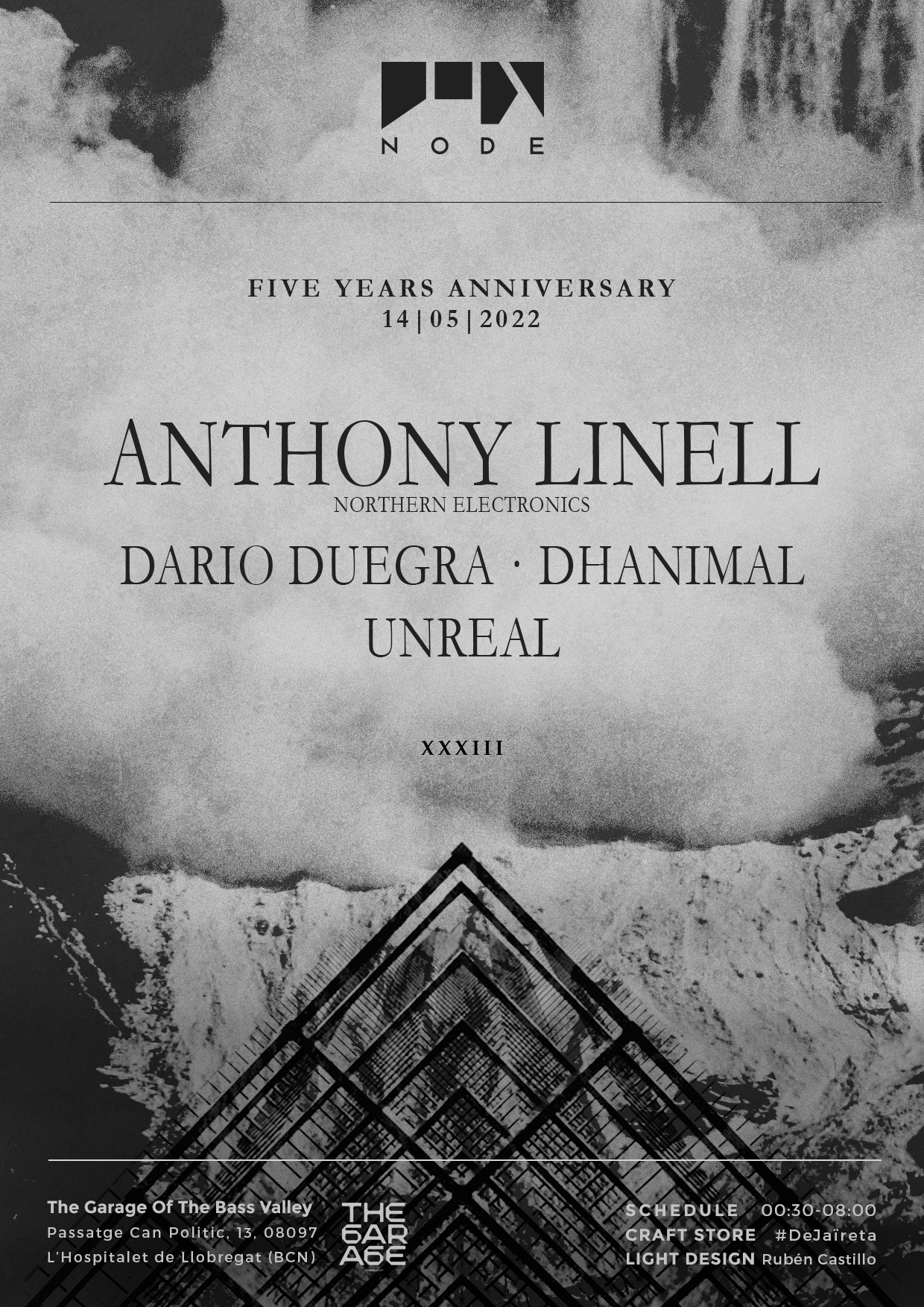 NODE [Five Years Anniversary] with Anthony Linell bei THE GARAGE CLUB ...