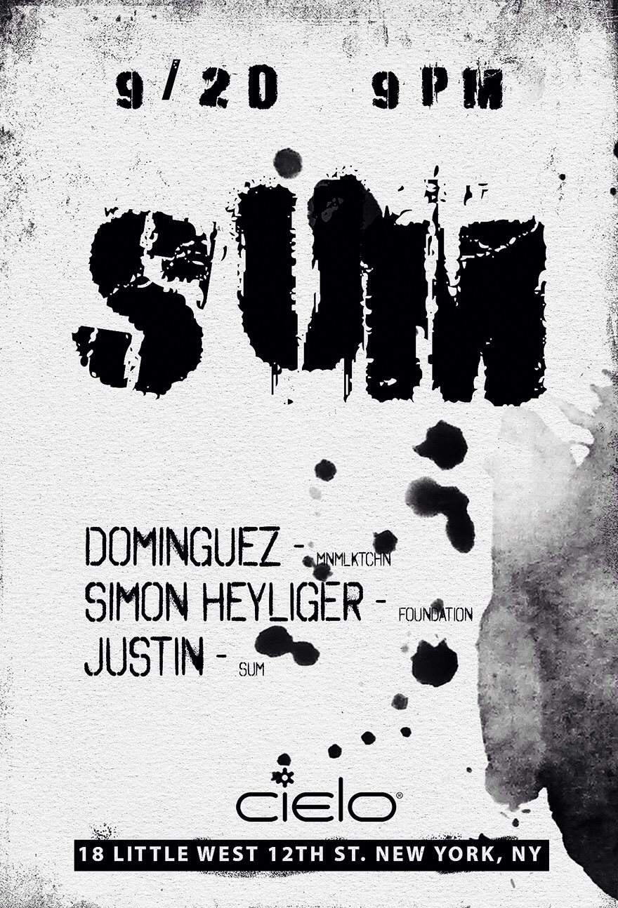 SUM Night with Dominguez, Simon Heyliger & Justin - Página frontal