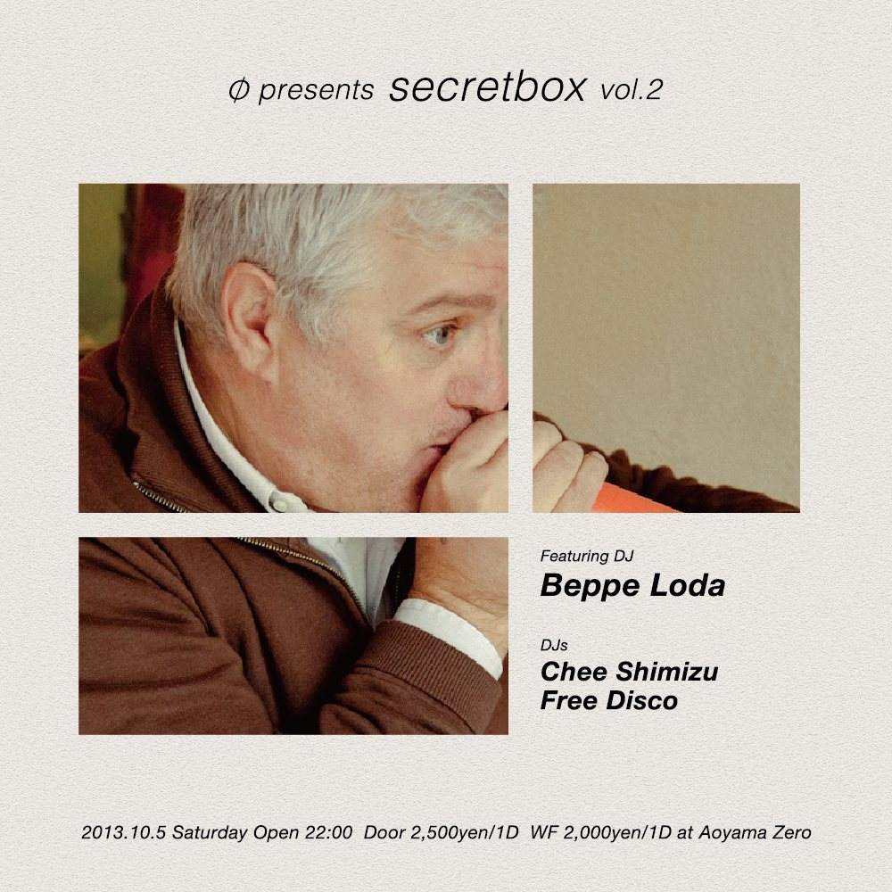 Ø presents Secretbox vol.1 Feat. Beppe Loda - フライヤー表